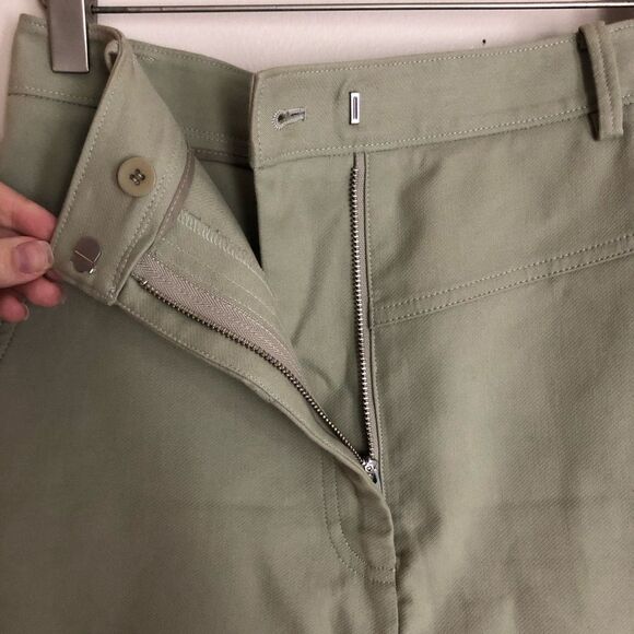 Tibi Margaux James High Waisted Mini Shorts Olive Moss Green size 2 - Picture 6 of 9